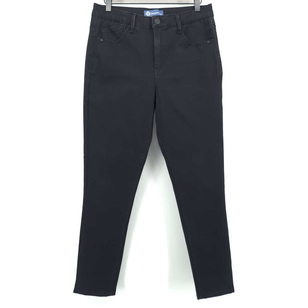 Democracy Women Pants Ab Solution 8P Black High Rise Skinny Tummy Control